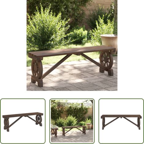 Holzbank - Gartenbank 115 cm Massivholz Tanne (1/5)