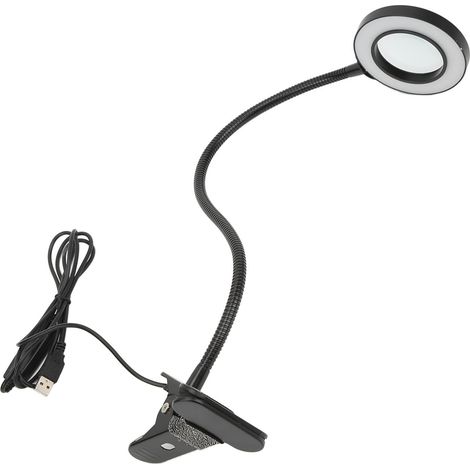 3-fach LED-Vergrößerungs-Stehlampe mit Schwanenhals, USB-Kabel, einstellbarer Helligkeit, präzise Beleuchtung zum Lesen und Arbeiten (1/5)