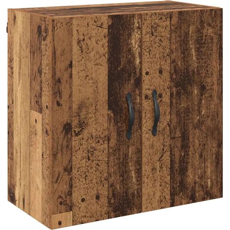 Armario de pared rectangular moderno de líneas depuradas 60 x 31 x 60 cm madera de ingeniería acabado envejecido 020052491 (1/5)