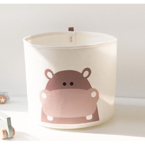 Panier de rangement Hippo 30x35cm, corbeille en feutre grand format, bac à jouets spacieux, panier à linge sale, boîte de stockage polyvalente pour chambre (1/5)