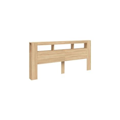 Tête de lit à LED chêne sonoma 220x18,5x103,5 bois ingénierie (1/5)