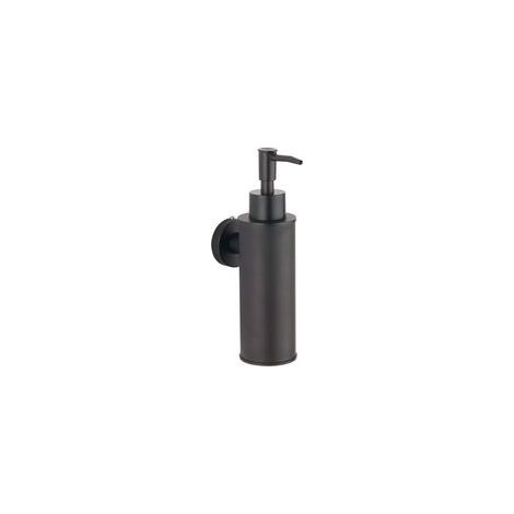 Distributeur de Savon Mural en Acier Inoxydable 304 Design Rond Noir Élégant pour Salle de Bain et Cuisine