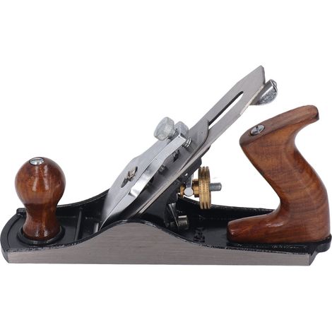 Rabot à main d'établi lame affûtée semelle lisse poignées ergonomiques rabot compact manuel pour menuiserie (1/5)