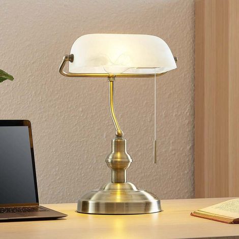 [GEBRAUCHT] B-Ware Lindby Schreibtischleuchte Profina LED Tischlampe Leuchte bronze 39cm E27 (1/2)