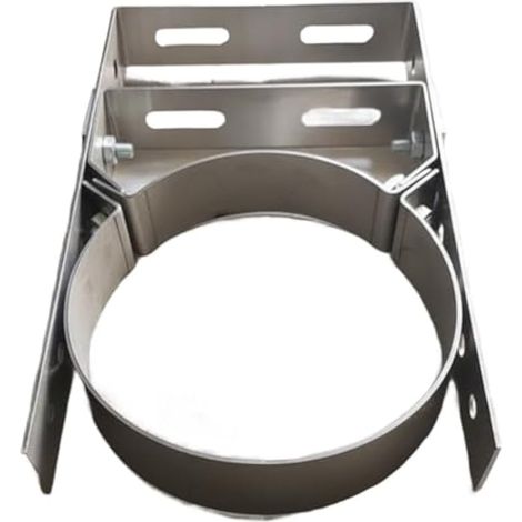 Support mural réglable en acier inoxydable de 150 mm (6 pouces) pour conduit de cheminée, poêle à bois et chaudière. (1/5)