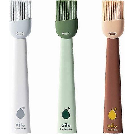 Lot de 3 pinceaux à pâtisserie, brosses alimentaires, brosses de cuisine en silicone résistant à la chaleur, brosses à huile pour barbecue, idéales pour la cuisson au barbecue et les marinades. (1/5)