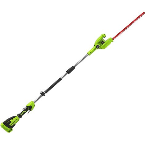 Taille-Haie à Batterie sur Perche, Lames Double Action 51 cm, Coupe jusqu'à 18 mm Épaisseur Branche, Tête Pivotante 125°, 3000 tr/min SANS Batterie 40V ni Chargeur (1/5)