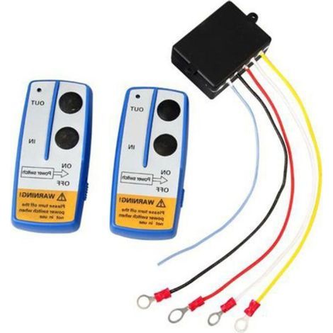 Télécommande Treuil Sans Fil - 12 V - Portée 20 M - Pour Treuil 17000 Lb - 2 Pièces