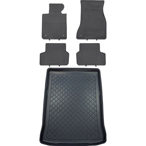 BMW Serie 5 G30 Sedán de febrero de 2017. Juego de alfombrillas de goma para coche y alfombrilla para maletero.
