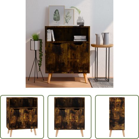 vidaXL Holzsideboard - Sideboard Räuchereiche 60x30x72 cm Holzwerkstoff (1/5)