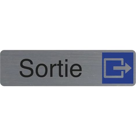 Klebeschild Exacompta gebürstetes Aluminium 16,5 x 4,4 cm