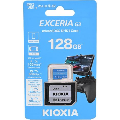 Kioxia EXCERIA G3 128 Go MicroSDXC UHS-I Classe 10 (1/3)