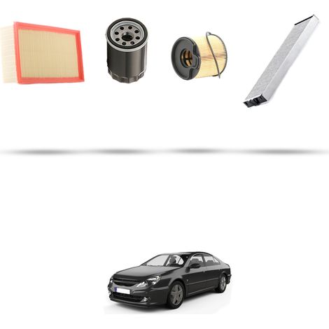 Kit tagliando 4 filtri compatibile con Peugeot 607 2.0 HDi 80kw dal 2001 (1/5)