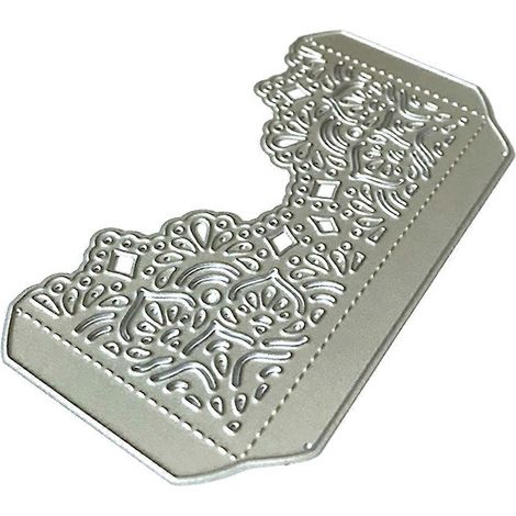 Matrices de découpe en métal dentelle florale pour pochoir, scrapbooking, album DIY, tampon, papier, carte, vert clair (1/5)