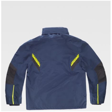 Chaqueta impermeable combinada con costuras termoselladas WF3058 WORKTEAM XL Marino+Negro+Amarillo Fluor (1/5)