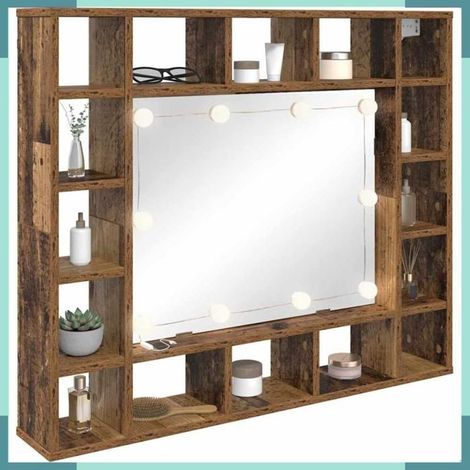 879456 Armoire Miroir Bois ancien 91 x 15 x 76,5 cm Bois d'ingénierie (1/5)