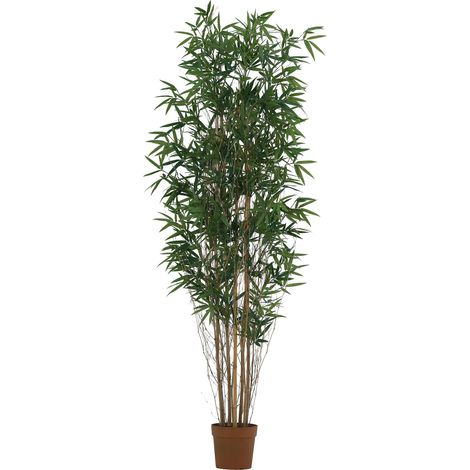 Bambou Artificiel 210 cm Plante Verte Artificielle Décorative pour Intérieur Salon et Bureau - PANGIVO