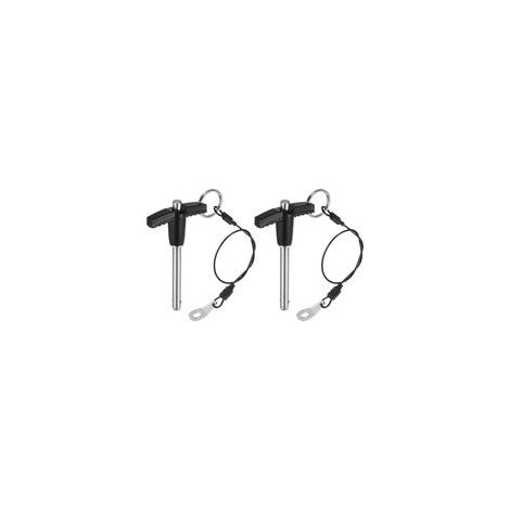 2Pcs Goupilles de Verrouillage de Poignée en T, 6mm x 40mm Longueur d'Utilisation Acier Inoxydable Bouton Poussoir à Libération Rapide