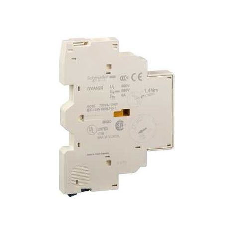 CYBERALL SCHNEIDER ELECTRIC GVAN20 GVAN CONTACT AUXILIAIRE, 2 F, BORNIERS À VIS-ÉTRIER, 48-690V (1/2)