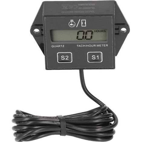 Motorrad-Drehzahlmesser mit LCD-Anzeige, Betriebsstundenzähler für 2- und 4-Takt-Benzinmotoren, universell für Pickups (1/5)