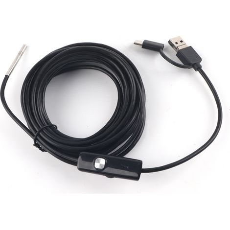 Endoscope 5m Android Type-C, Caméra HD 3.9mm Étanche pour Téléphone, Inspection 3 en 1 (1/5)