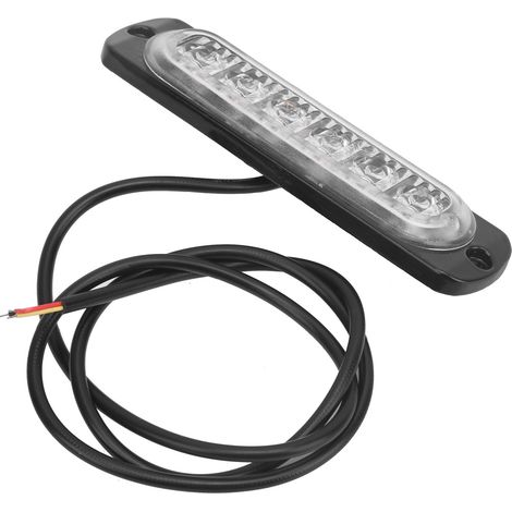 Lampe stroboscopique clignotante d'urgence 12V 6 LED jaune pour camion, voiture et moto (1/5)