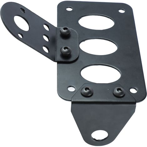 Support moto plaque d'immatriculation latéral en fer, cadre rétro porte-numéro pour motocyclette, fixation robuste (1/5)