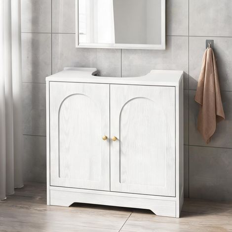 Meuble de salle de bain en panneau de particules 60 x 30 x 65 cm (1/5)
