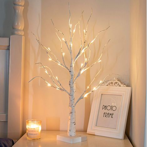 Lampe de table, en forme de sapin de Noël, 60 cm, fonctionne sur piles, avec minuterie.-AquaForge (1/5)