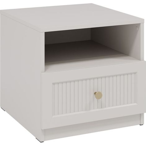 Mesilla de noche Comfivo Lenitas , Número de cajones: 0, Número de puertas: 0, 44x46x49cm, MDF, Aglomerado laminado