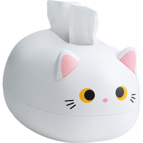 Boîte à Mouchoirs Chat Mignon pour Bureau, Rangement Décoratif Maison (1/5)