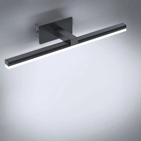 Lampe miroir LED 9W,blanc froid 6000K,éclairage avant miroir 40 cm,720LM,lampe murale noire sans interrupteur YYV (1/4)