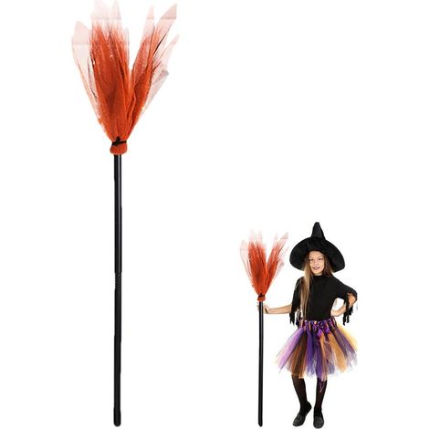 Décoration de balai de sorcière - Pour tout-petits - Décoration de maison de sorcière, jardin, cosplay, spectacle et fête (1/5)