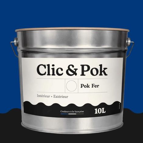Peinture Fer Antirouille – Métal Extérieur Intérieur, Satinée, Protection Rouille - 10L - RAL 5002 - Bleu outremer