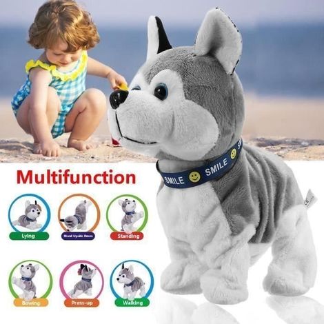 Électronique Robot Chien Jouet Peluche Interactive Détecteur Son Touche Aboiement Marche Cadeau Enfant Bébé Anniversaire L403 H02320 (1/3)