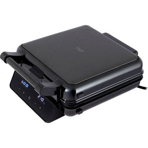 Sandwichera 4en1 ad3096 con pantalla táctil, inox y negra, 2200 w