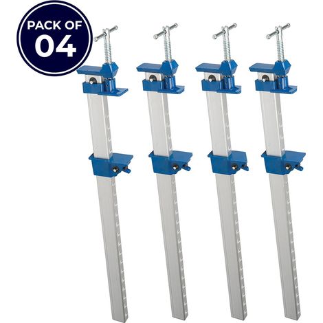 Dapetz ® 4 X Aluminium Sash Clamp 600mm Steel Sash Clamps Cramps Quick Slide Wood Clamp Adjustable Medium Duty Bar Clamps with Ergonomic Grip Handle (1/5)