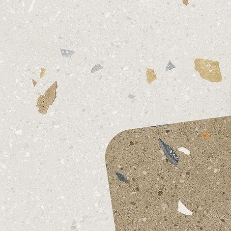 Carrelage sol / mur effet terrazzo 20x20 cm Croccante Barchetto Multicolor - Patchwork (vendu par boite de 1m2) (1/3)