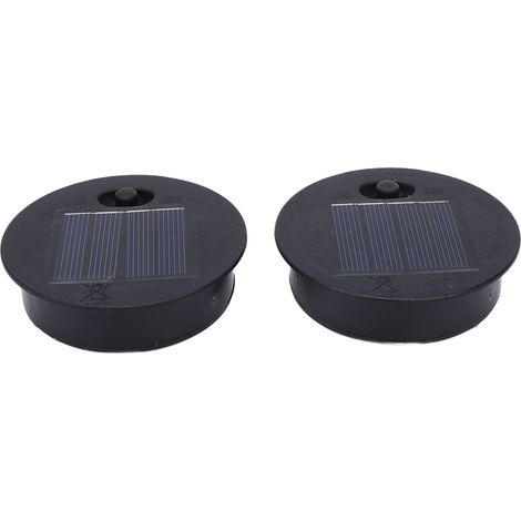 2 pièces de remplacement de lumière solaire, pièces de lanterne rondes étanches pour jardin extérieur, allée, cour, diamètre 7cm / 2,76 pouces (1/5)