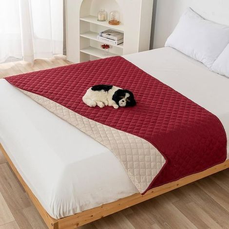 Waterproof Dog Mat, Non-Slip Pet Travel Mat, Red Style 2 75x180cm Pet Carrier Pad