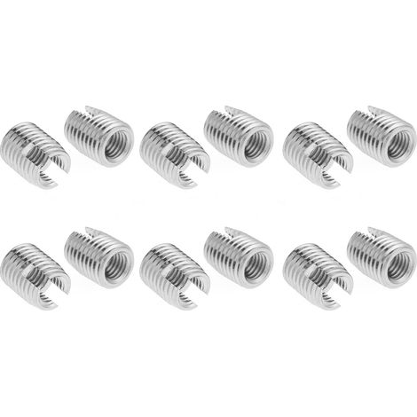 20 Stück selbstschneidende Schlitzgewindeeinsätze aus Edelstahl SUS303, M8 x 15 mm (1/5)