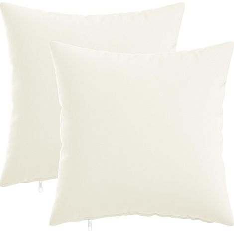 vidaXL Cushion with Pillow HEERLEN 2 pcs White Fabric (1/5)