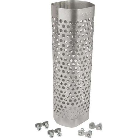 Cyclingcolors – Protection silencieux échappement 110mm – Grille métal perforé – Vis de fixation pour tracteur et camion – Anti-brûlure tuyau pot collecteur
