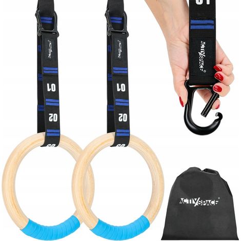 Anillas de gimnasia, anillas de madera, anillas de crossfit - premium