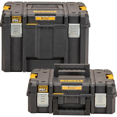 Dewalt TSTAK 2 Twin Pack - VI Deep Tool Storage Case + Shallow Power Tool Case (1/4)