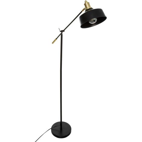 Lampadaire à motif floral - Métal - Hauteur 155 cm - Noir (1/5)