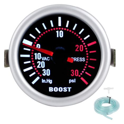 2-Zoll-12-V-Ladedruckanzeige -30-30 PSI Zeiger-Ladedruckmesser für Autos, hochpräzise