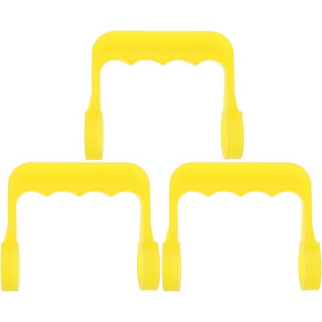 Poignée de Cric de Sol Horizontale 2 Tonnes Plastique Jaune, Lot de 3 (1/5)