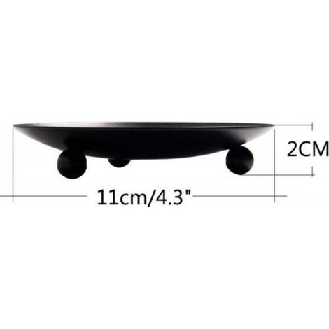 Bougeoir - Fer Forgé - Pour Table À Manger - Noir - Lot De 2 Pièces (1/5)