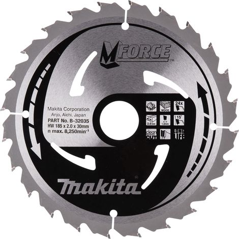 Makita B-32035 Lama Sega Circolare Makforce T.C.T. 185x30mm 24T Legno